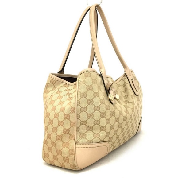 Auth GUCCI GG Logo Pattern Canvas Tote Bag - Picture 4 of 9